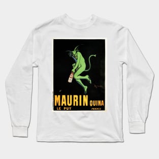 Devil MAURIN QUINA Liquor Absinthe Art Deco France Leonetto Cappiello Long Sleeve T-Shirt